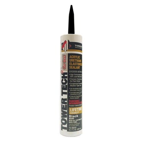 Tower Sealants Tower Tech 2 Black Acrylic Urethane Sealant 10.1 oz TS-00232
